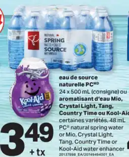 L'Intermarché eau de source naturelle 24 x 500 mL ou aromatisant d'eau, 48 mL offer