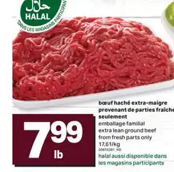 L'Intermarché BŒUF HACHÉ EXTRA-MAIGRE PROVENANT DE PARTIES FRAÎCHE SEULEMENT offer