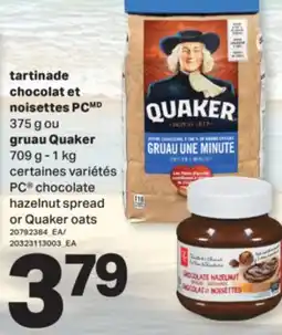 L'Intermarché TARTINADE CHOCOLAT ET NOISETTES 375 G OU GRUAU, 709 G - 1 KG offer
