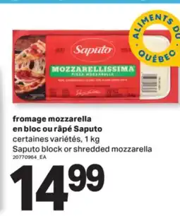 L'Intermarché FROMAGE MOZZARELLA EN BLOC OU RÂPÉ, 1 KG offer