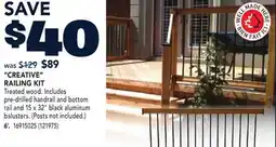 RONA CREATIVE RAILING KIT offer