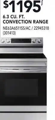 RONA 6.3 CU. FT. CONVECTION RANGE offer