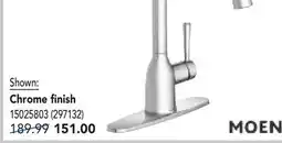RONA Chrome finish Adler collection pull-down kitchen faucets offer
