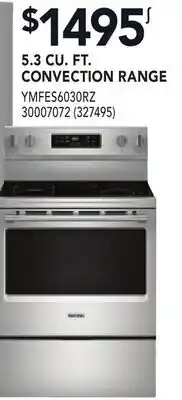 RONA MAYTAG 5.3 CU. FT. CONVECTION RANGE offer