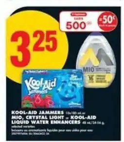 No Frills Kool-Aid Jammers / Mio, Crystal Light / Kool-Aid Liquid Water Enhancers offer