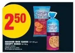 No Frills QUAKER RICE CAKES CRISPY MINIS offer