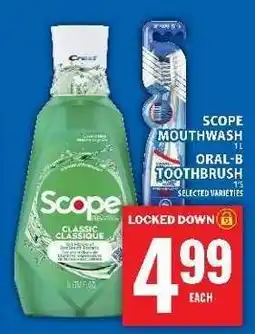 Food Basics Scope Mouthwash / Oral-B Toothbrush offer