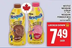 Food Basics Nestlé Nesquik Syrup & Powder Mix offer