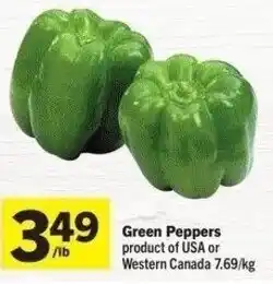 IGA Green peppers offer