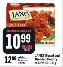 IGA Janes boxed and breaded poultry offer