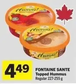 IGA Fontaine sante topped hummus offer