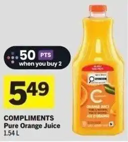IGA Compliments pure orange juice offer
