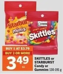 IGA Skittles or starburst candy or gummies offer