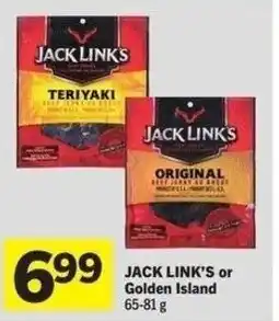 IGA Jack link's or golden island offer