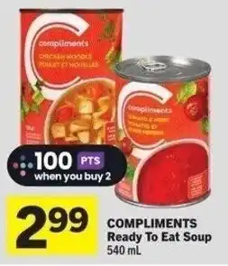 IGA Compliments ready to eat soup offer