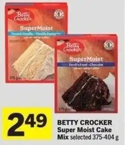 IGA Betty crocker super moist cake mix offer