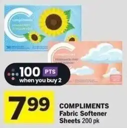 IGA Compliments fabric softener sheets offer