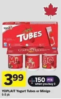 IGA Yoplait yogurt tubes or minigo offer