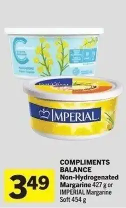 IGA Compliments balance non-hydrogenated margarine or imperial margarine soft offer