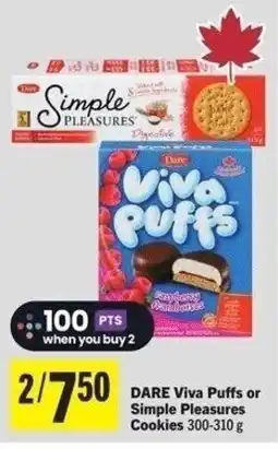 IGA Dare viva puffs or simple pleasures cookies offer
