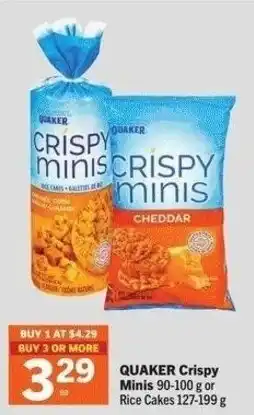 IGA Quaker crispy minis or rice cakes offer