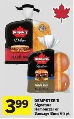 IGA Dempster's signature hamburger or sausage buns offer