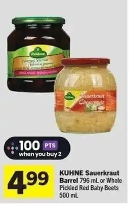 IGA Kuhne sauerkraut barrel offer