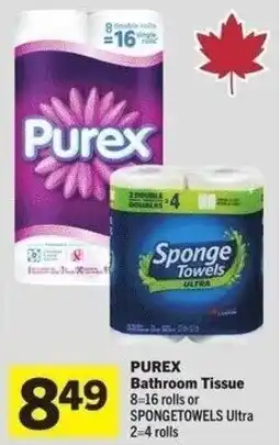 IGA Purex bathroom tissue or spongetowels ultra offer