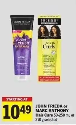 IGA John frieda or marc anthony hair care offer