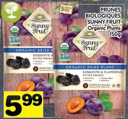 Supermarché PA PRUNES BIOLOGIQUES SUNNY FRUIT |Organic Plums offer