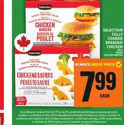 Food Basics SELECTION FULLY COOKED BREADED CHICKEN offer