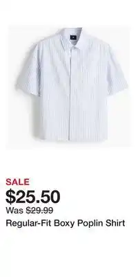 H&M Regular-Fit Boxy Poplin Shirt offer