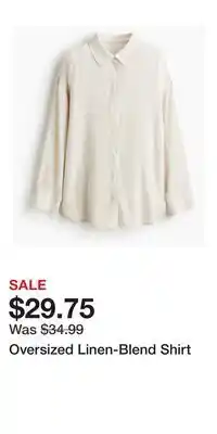 H&M Oversized Linen-Blend Shirt offer