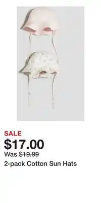 H&M 2-pack Cotton Sun Hats offer