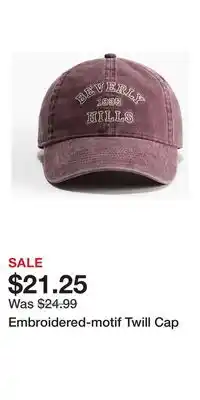 H&M Embroidered-motif Twill Cap offer