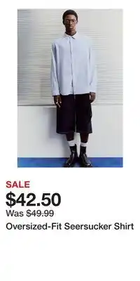 H&M Oversized-Fit Seersucker Shirt offer