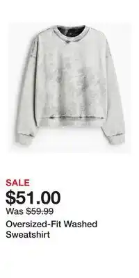 H&M Oversized-Fit Washed Sweatshirt offer