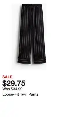 H&M Loose-Fit Twill Pants offer