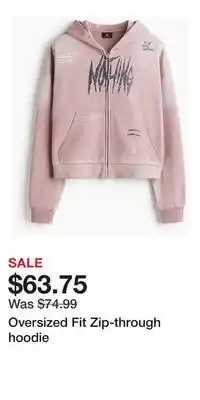 H&M Oversized Fit Zip-through hoodie offer