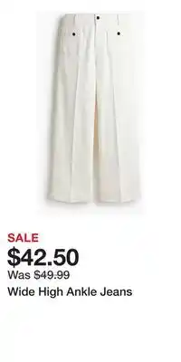 H&M Wide High Ankle Jeans offer