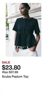 H&M Scuba Peplum Top offer