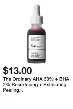 Sephora The Ordinary AHA 30% + BHA 2% Resurfacing + Exfoliating Peeling Solution offer