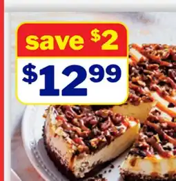 M & M Food Market Chocolate Caramel Pecan Cheesecake offer