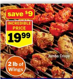 M & M Food Market Fully Cooked Chicken Wings Jumbo Crispy offer