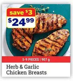 M & M Food Market Herb & Garlic Chicken Breasts offer