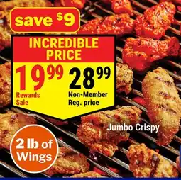 M & M Food Market Jumbo Crispy Fully Cooked Chicken Wings offer