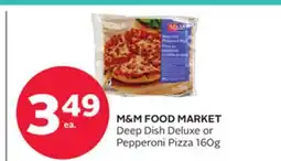 Rexall M&M FOOD MARKET Deep Dish Deluxe or Pepperoni Pizza offer