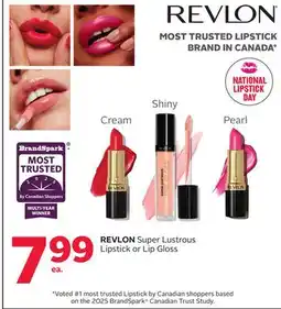 Rexall REVLON Super Lustrous Lipstick or Lip Gloss offer