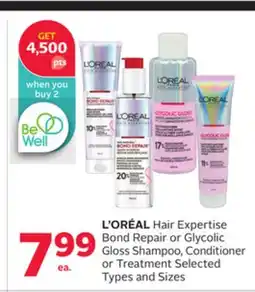 Rexall L'ORÉAL Hair Expertise Bond Repair or Glycolic Gloss Shampoo, Conditioner or Treatment offer
