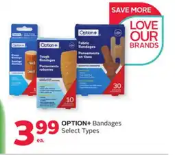 Rexall OPTION+ Bandages offer